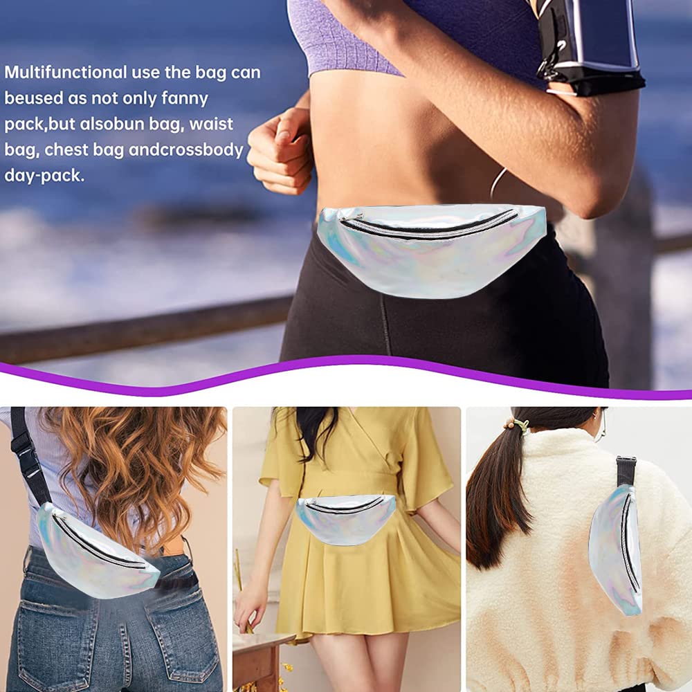 HASTHIP Waist Bag Ladies Outdoor Sports Lightweight Waist Bag for Running Silver HASTHIP Waist Bag Ladies Outdoor Sports Lightweight Waist Bag for Running Silver